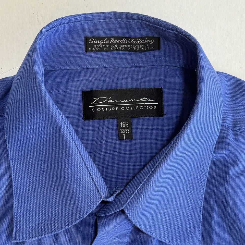 Damante Couture Collection Men's Blue Shirt Long Sleeves Size 16-32/33(L) . - Picture 2 of 8